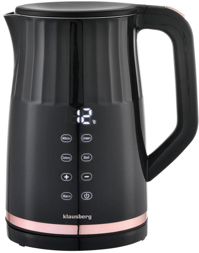 Bouilloire électrique Klausberg KB-7896 – 1,7 litres, écran LED, 13 réglages de température, fonction maintien au chaud