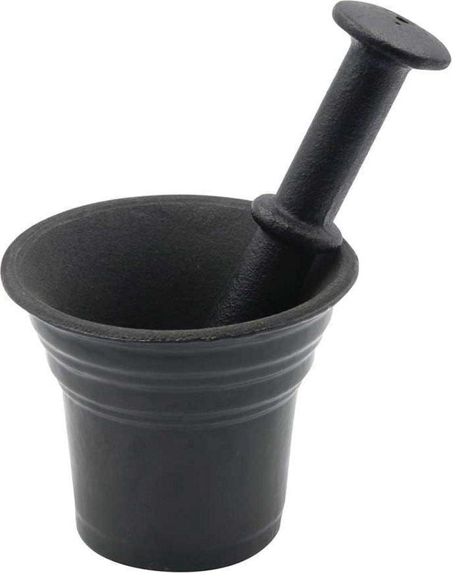 Cast iron mortar and pestle Ø10.5 x 9.3 cm, Extra Robust - Black