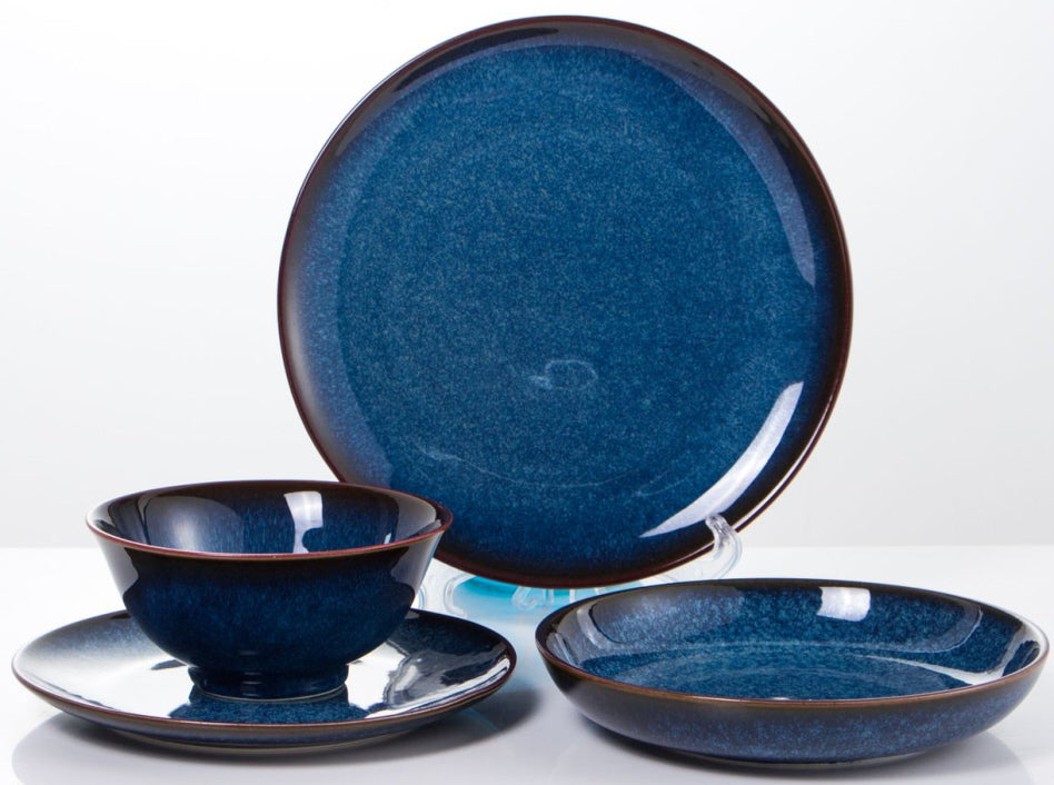 Geschirrset 24-teilig 6 Personen - Sunrise Himmelblau