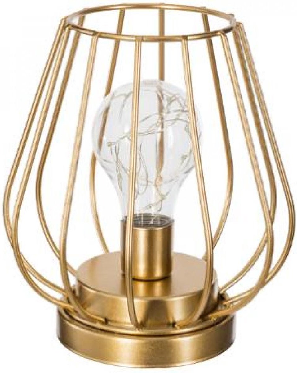 Atmosphera - Tischleuchte - Gold - LED - Batterie - Durchmesser 15.5cm