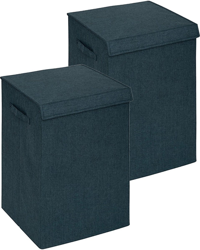 5Five Eureka sorteerwasmand smaragdgroen – set van 2, 74 liter, met klep