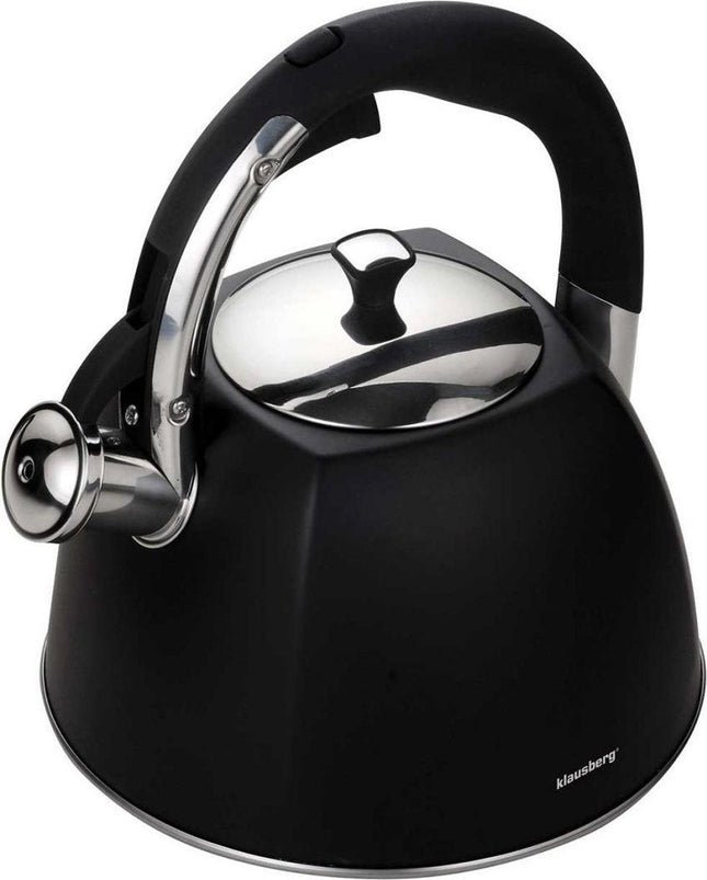 Klausberg KB-7195 bouilloire sifflante - 3L - inox - toutes sources de chaleur