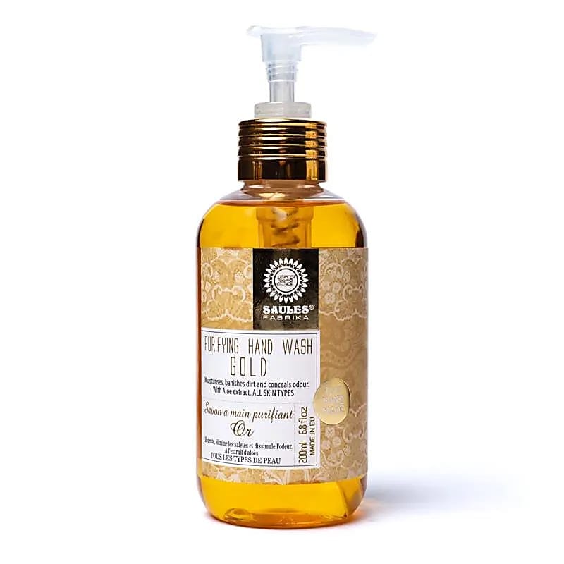 Natuurlijke handzeep Gold 200 ml – met aloë en een houtachtige geur