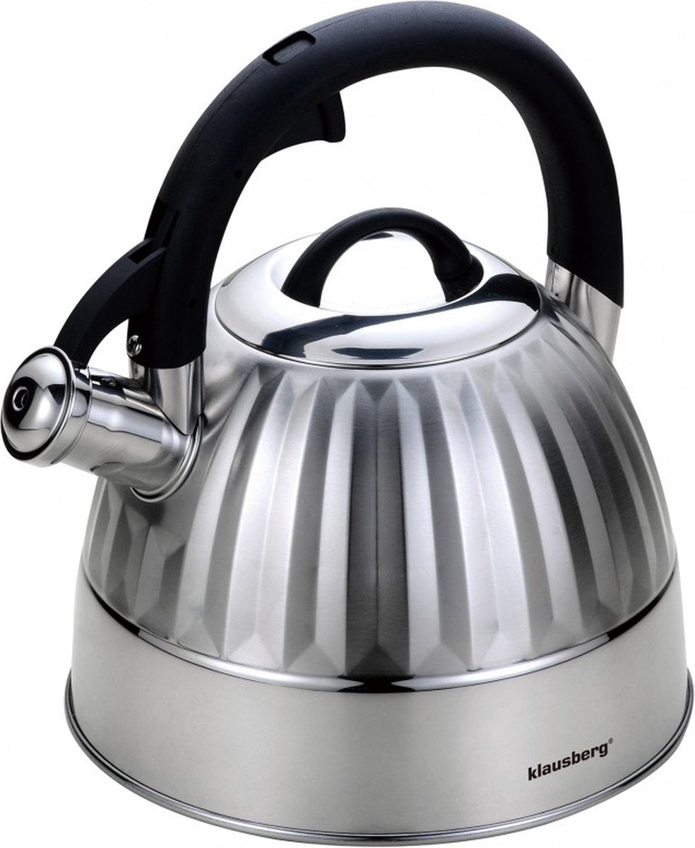 Klausberg 7480 whistling kettle - 3L - stainless steel - all heat sources