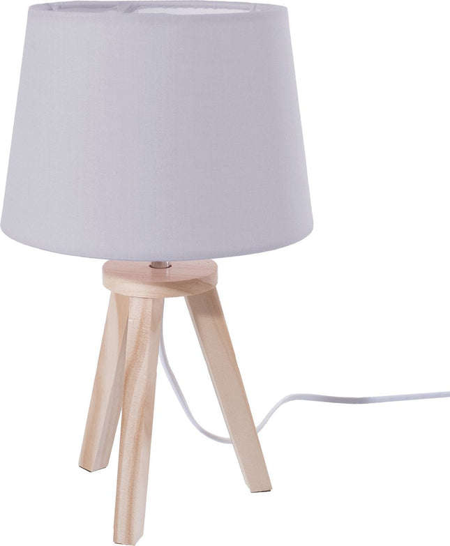 Tafellamp met 3 poten, grijs – kinderkamerlamp met E14-fitting, max. 25W