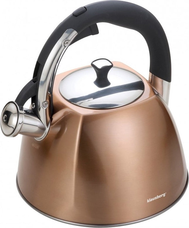 Klausberg KB-7202 fluitketel van RVS – 3 liter, geschikt voor inductie