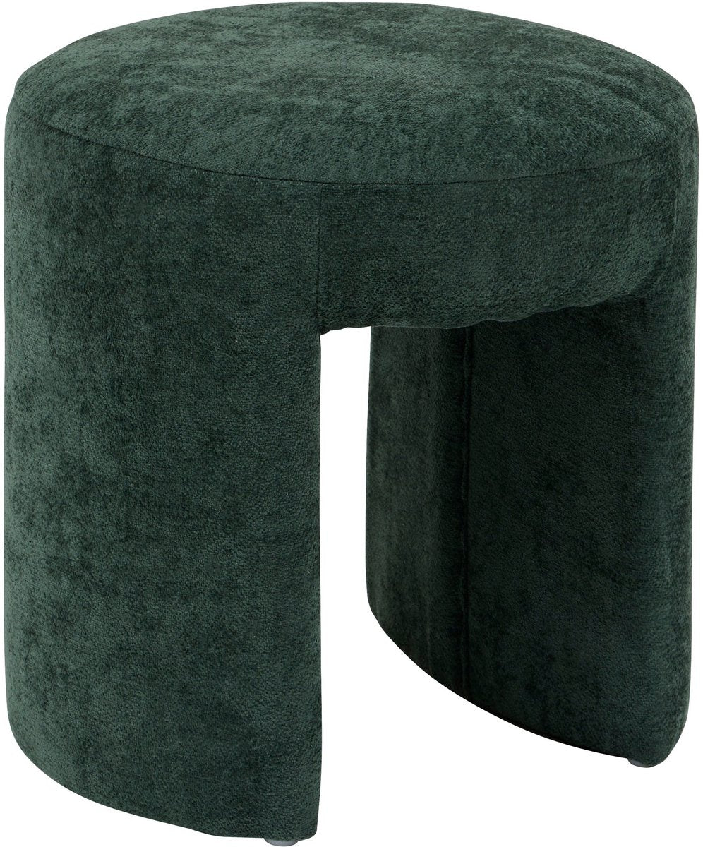 Atmosphera Jin Pouf - Ø38 cm - Zedernholzgrün