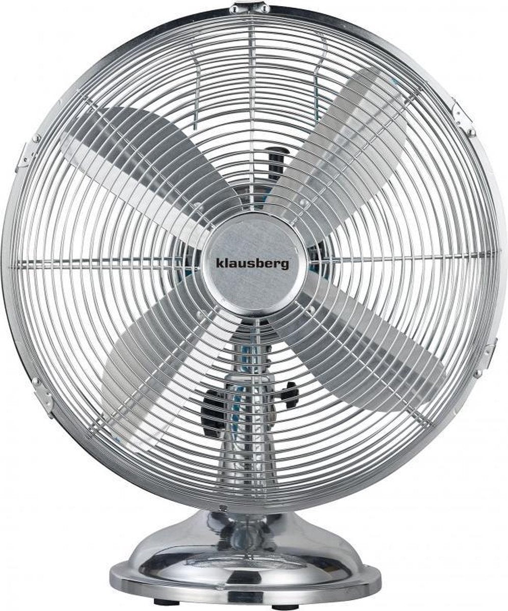 Klausberg 7537 - tafelventilator - chroom- 30 cm - 40W