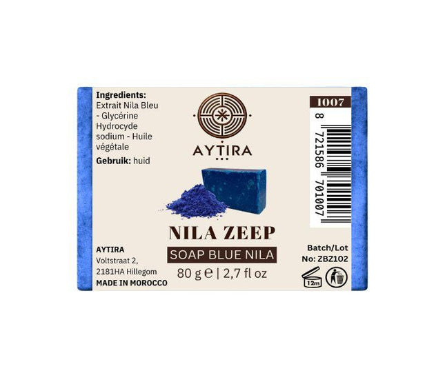 AYTiRA Nila zeep 80 g – Blue Nila soap met glycerine en plantaardige olie