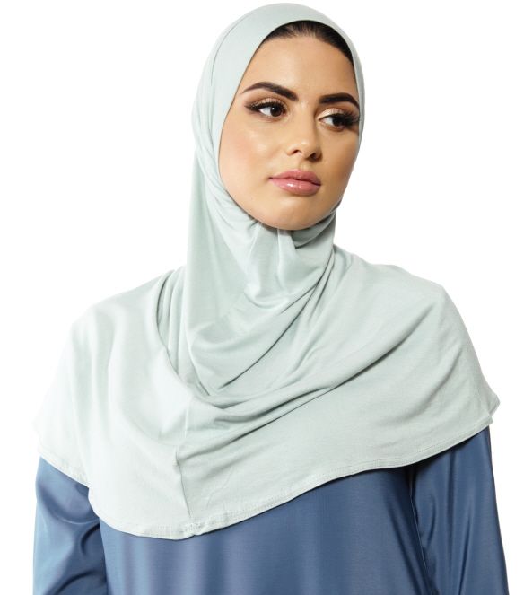 Cotton stretch hijab 2-delig – luchtige tweedelige hoofddoek – foto 2