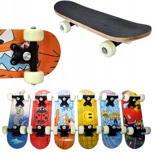 Mini skateboard voor kinderen, 43 cm – 9-laags houten deck met antislip