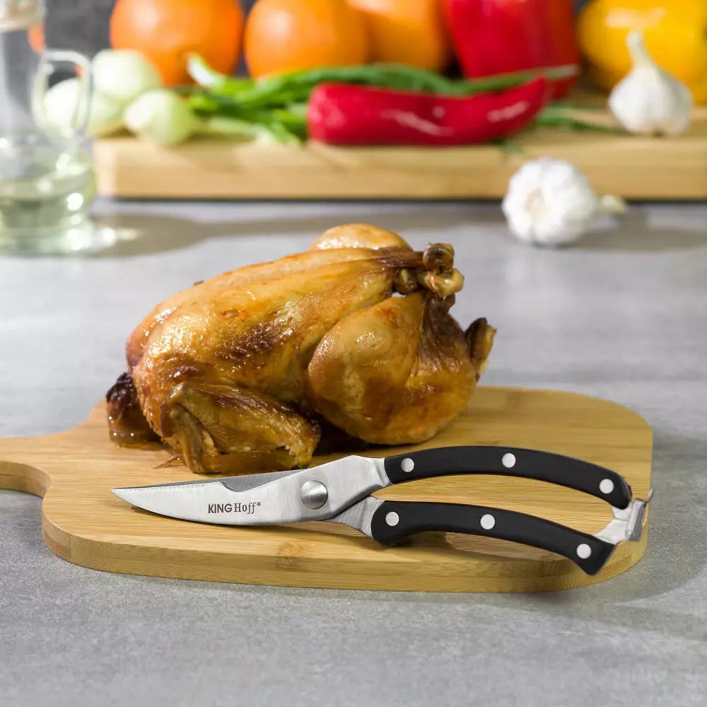 Kinghoff Poultry Shears Stainless Steel - Kitchen Scissors for Chicken, Turkey and Meat