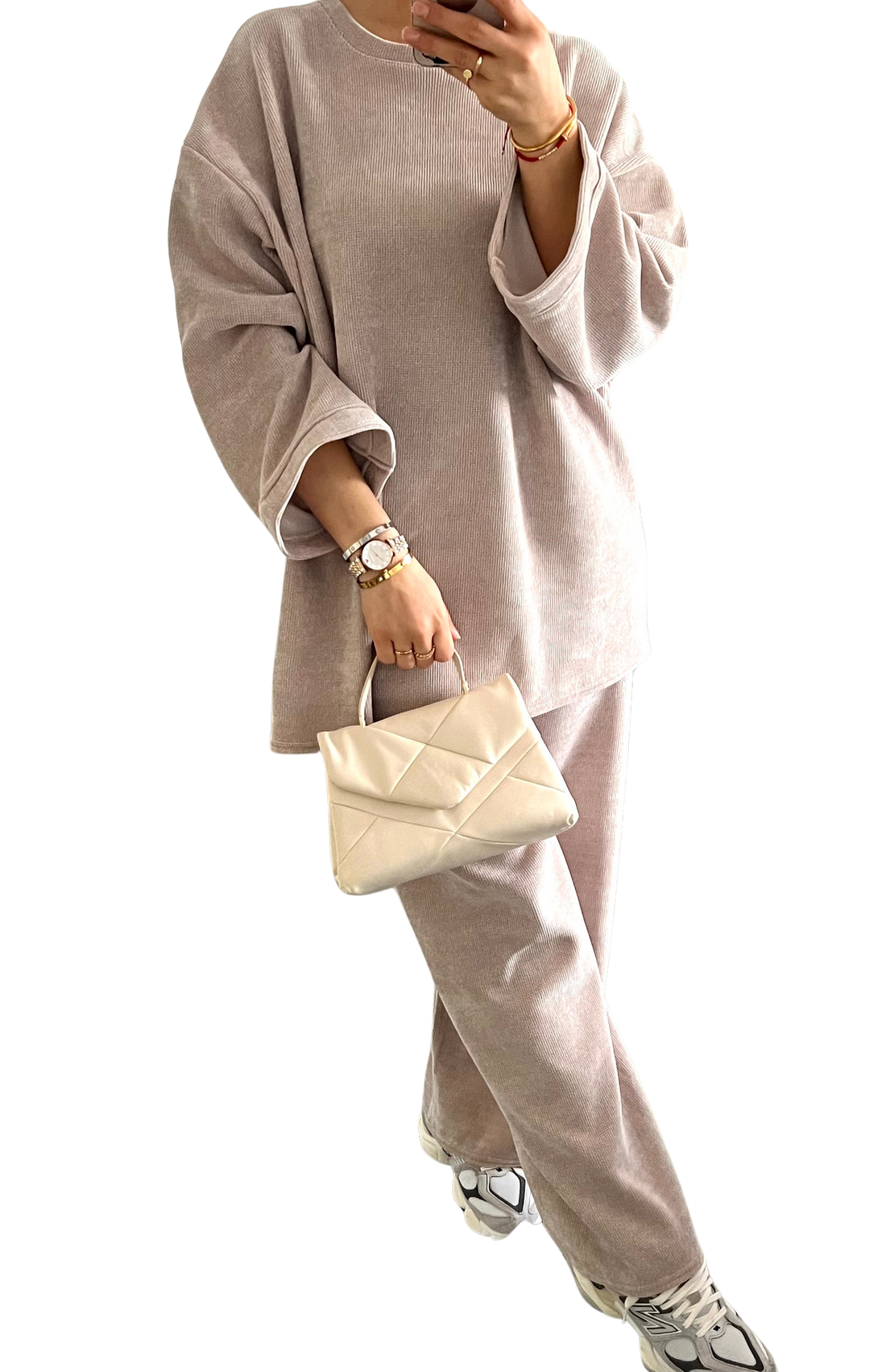 Maya twinset dames – co-ord set met lange mouwen en wide leg broek – foto 9