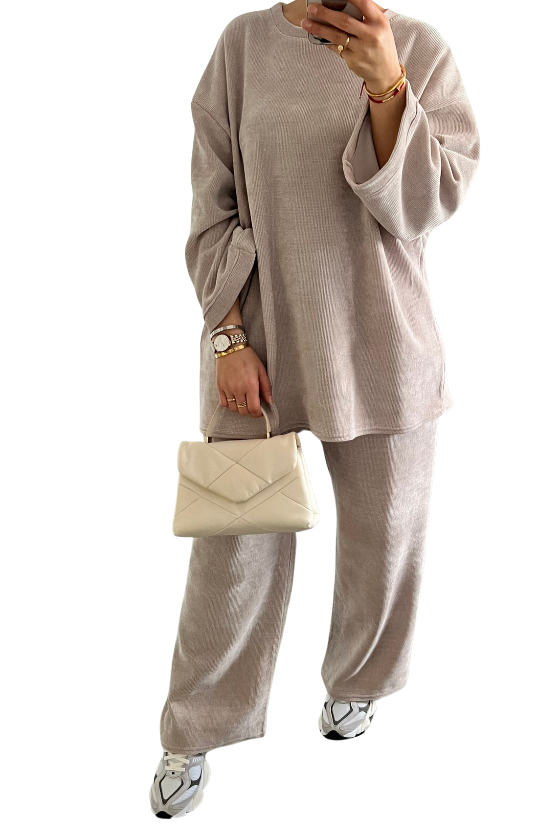 Maya twinset dames – co-ord set met lange mouwen en wide leg broek – foto 10