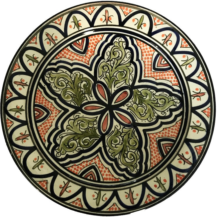 Aardewerk marokkanse schaal 35 cm