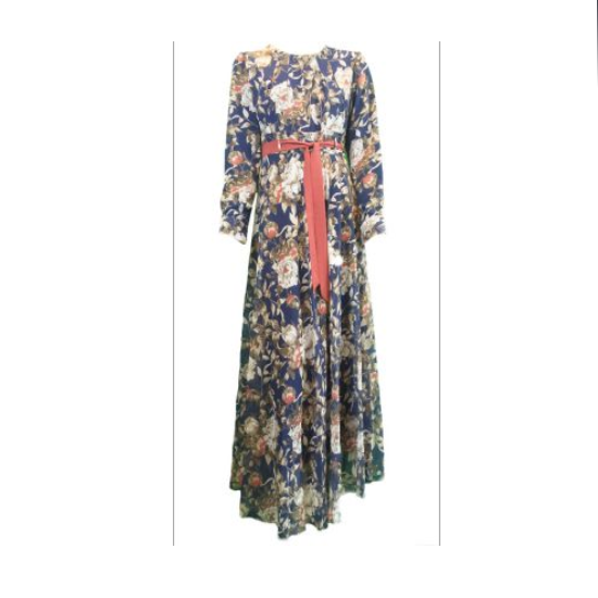 Abaya Floral blau