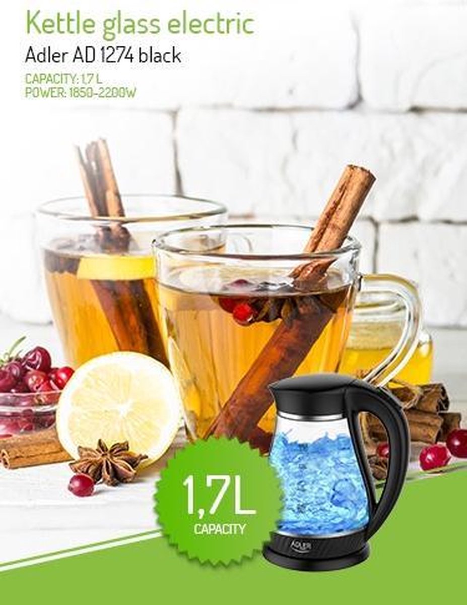 Wasserkocher - schwarz - 1,7 Liter