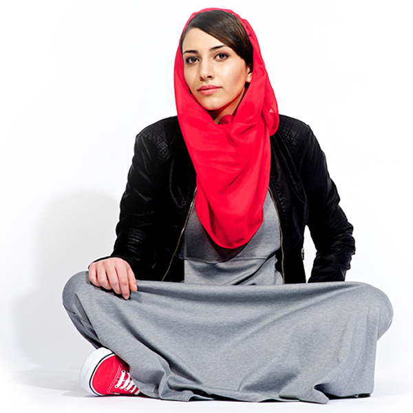 Abaya Gris Plume