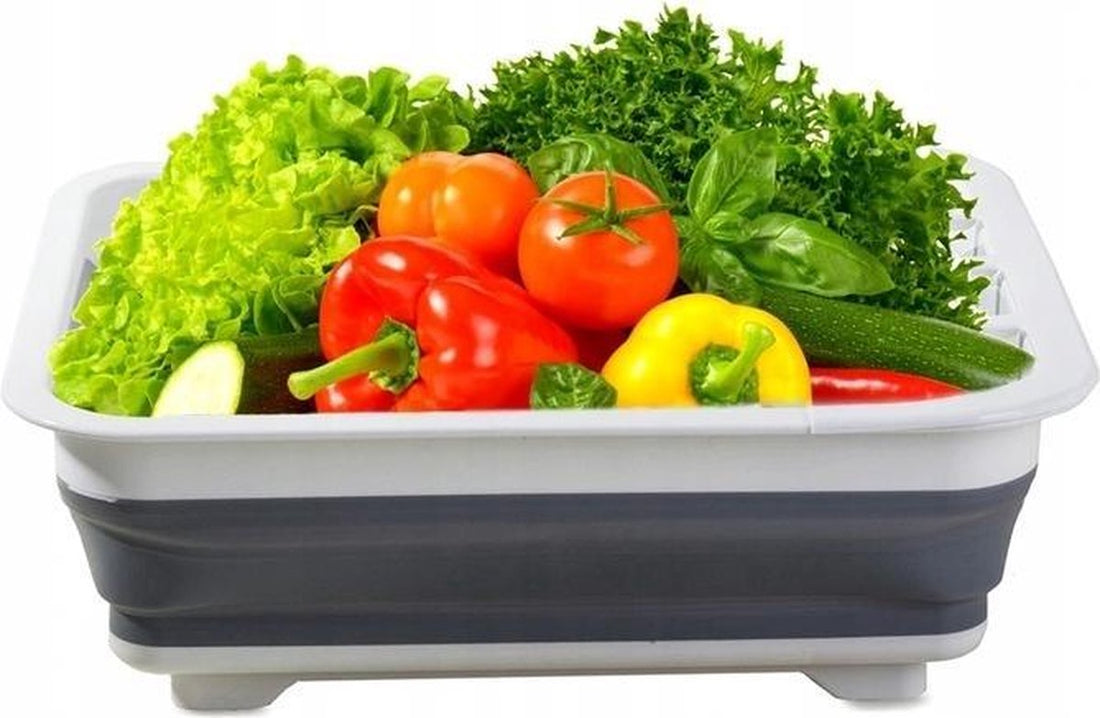 Grey/white foldable dish drying rack 38 x 29 cm