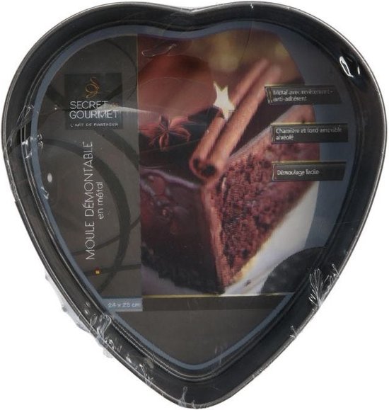Afneembare Bakvorm - Hartvorm - 24 x 23 cm - Metaal