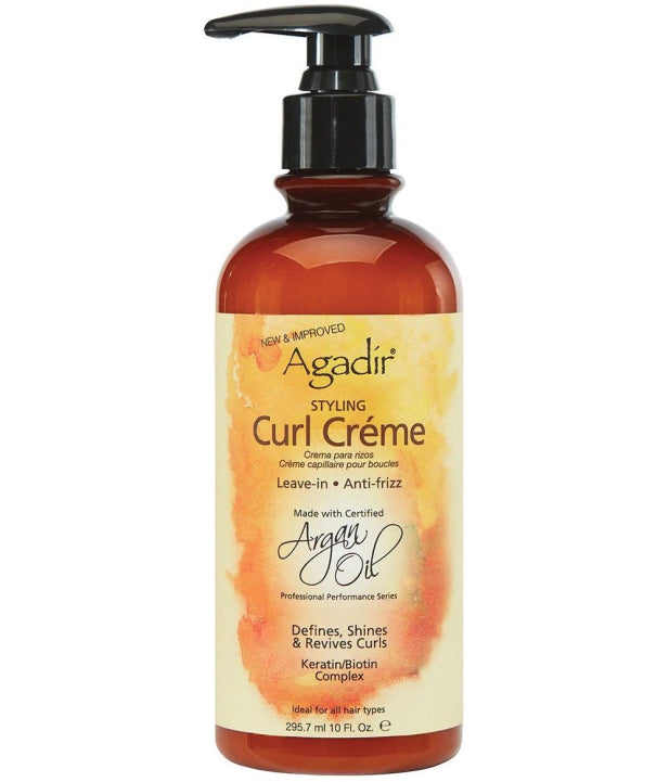 Agadir Argan Oil Leave-in Styling Curl Creme – voor krullen en golven, 10 oz