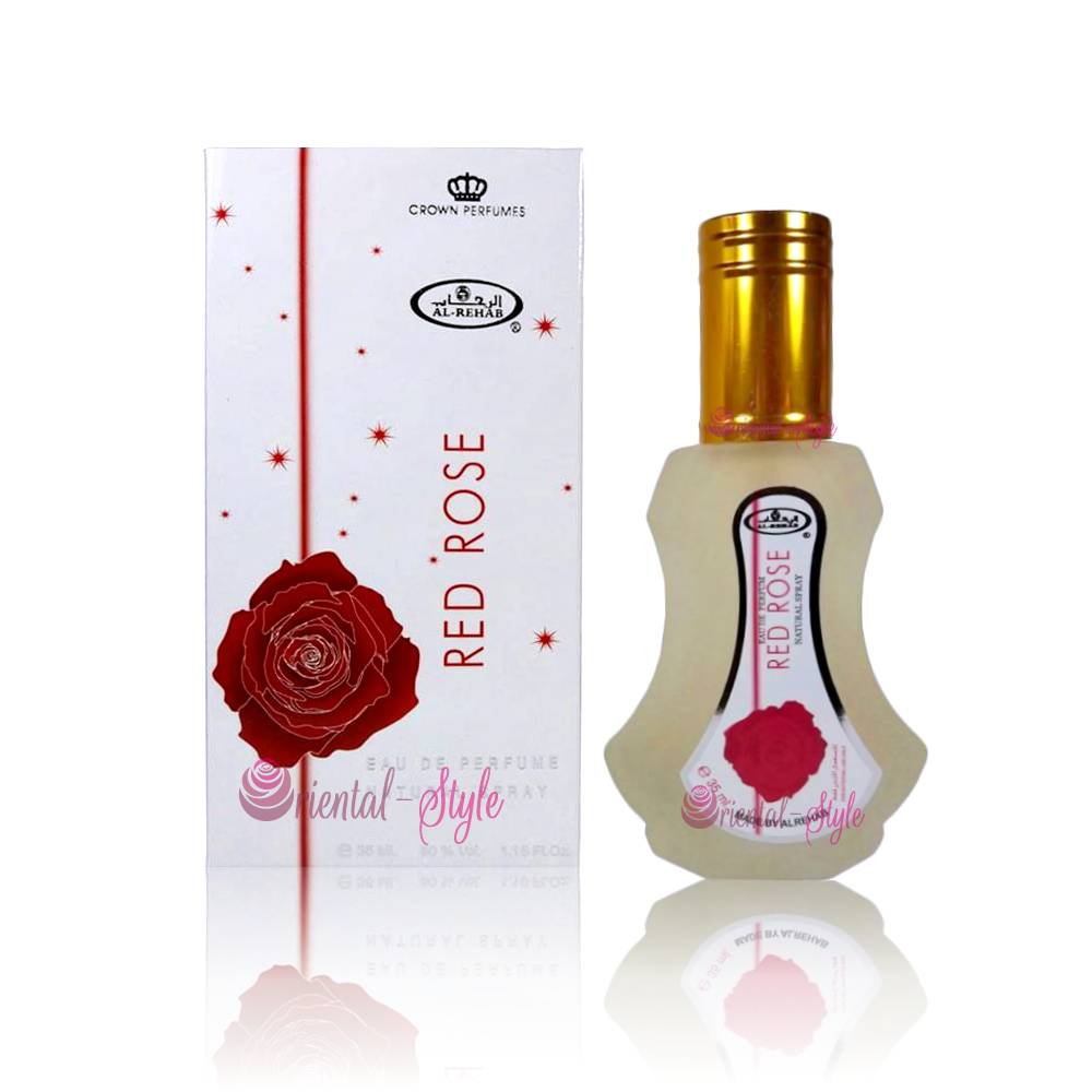 Al-Rehab Red Rose parfum – zoete rozengeur met vanille, 35 ml