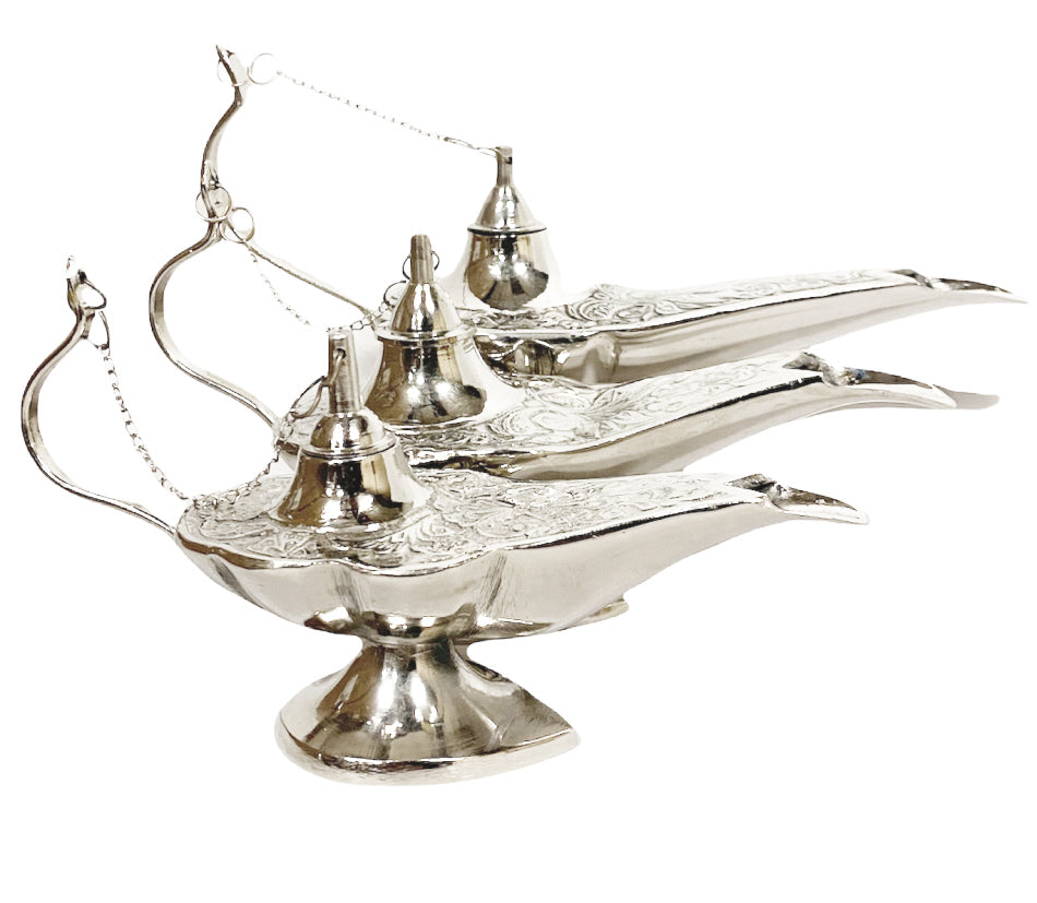 Aladdin wonderlamp van brons – handgemaakte sprookjeslamp, 13, 16 of 18 cm – foto 8