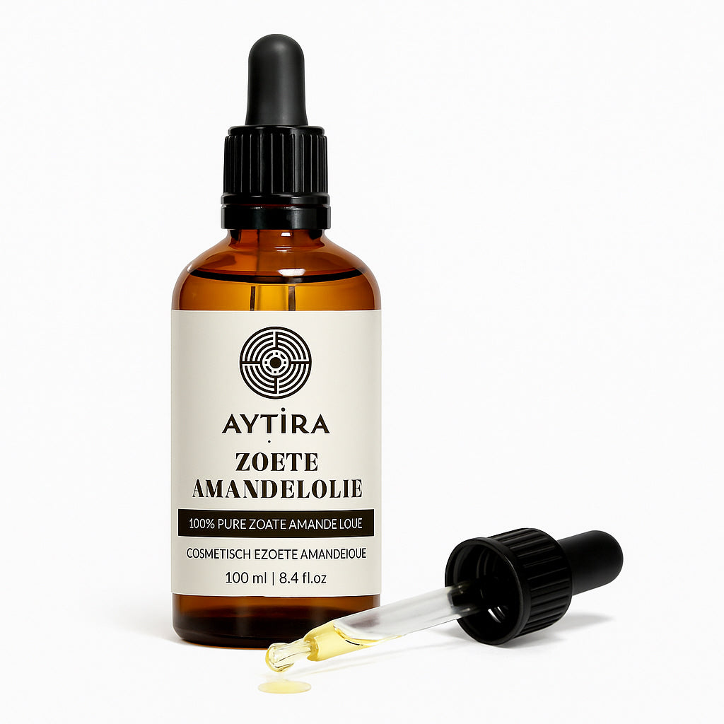 Aytira zoete amandelolie 100 ml – koudgeperste olie voor huid en haar – foto 3