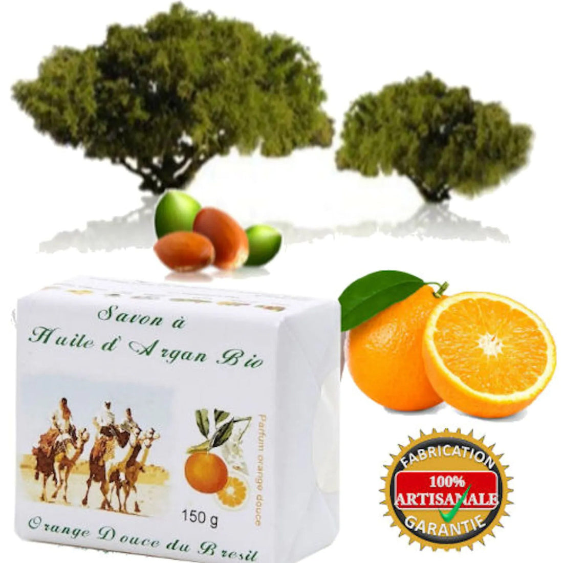 Soap with organic argan oil and sweet orange