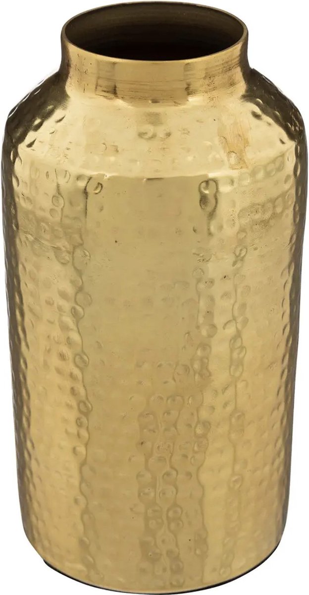 Flower vase Antique Dorado - gold - metal - D10 x H19 cm