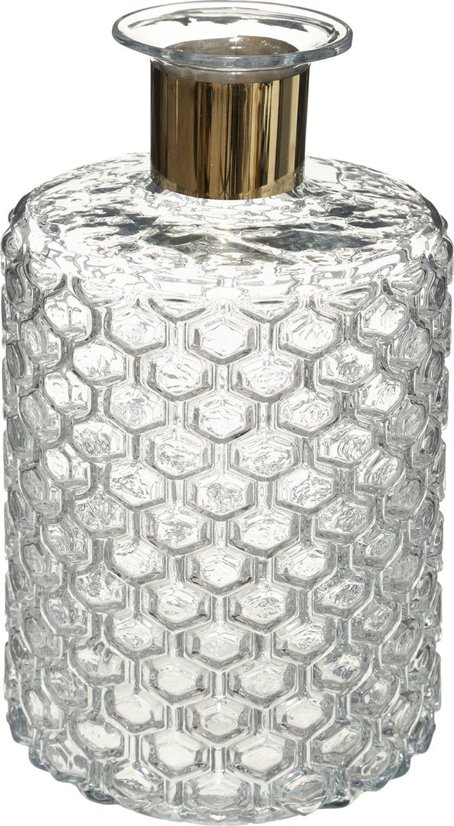 Atmosphera Elegance flower vase - glass - H26 x D15 cm