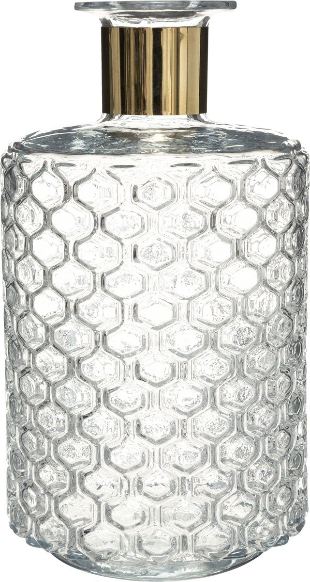 Atmosphera Elegance flower vase - glass - H26 x D15 cm