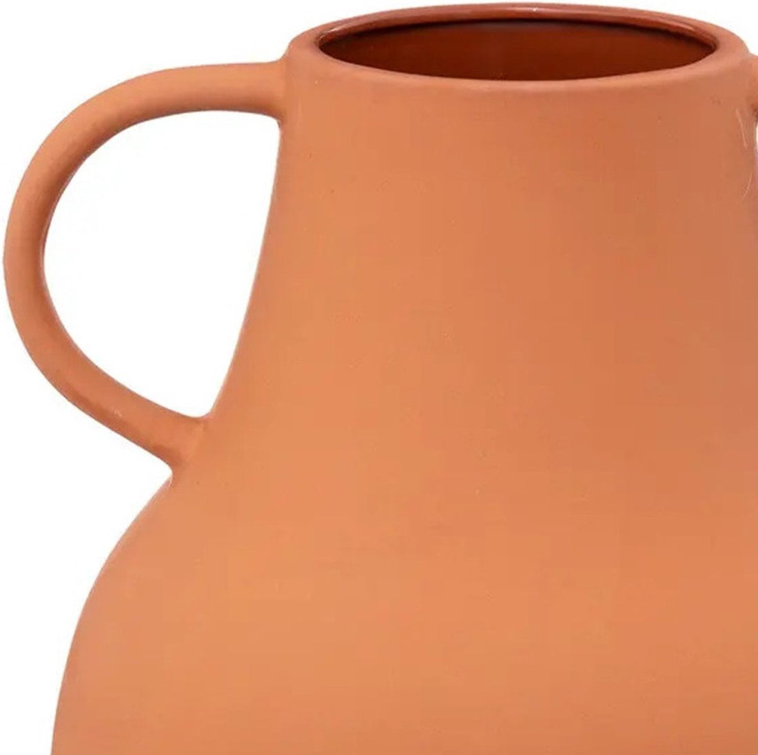 Bloemenvaas Lisboa - steenrood - terracotta - D23 x H33 cm - kruik vaas - Mediterrane sfeer