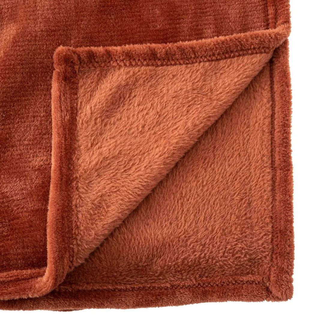 fleece blanket/fleece throw - terracotta - 125 x 150 cm