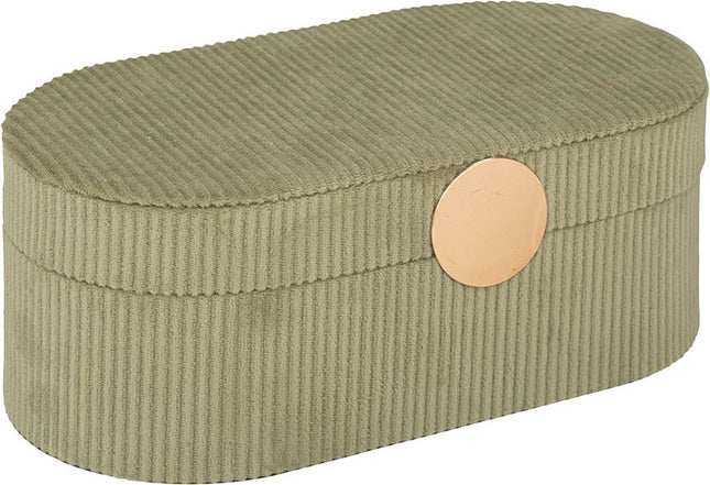 Atmosphera sieradenbakje met spiegel – groene sieraden organizer met vakjes