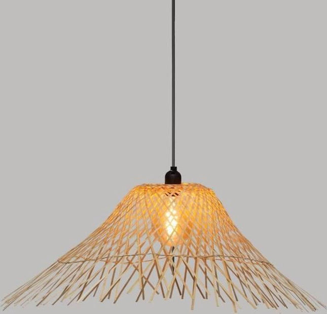 Atmosphera Hanglamp Moxa bamboe - E27, niet inbegrepen - Ø76xH27 cm - Naturel