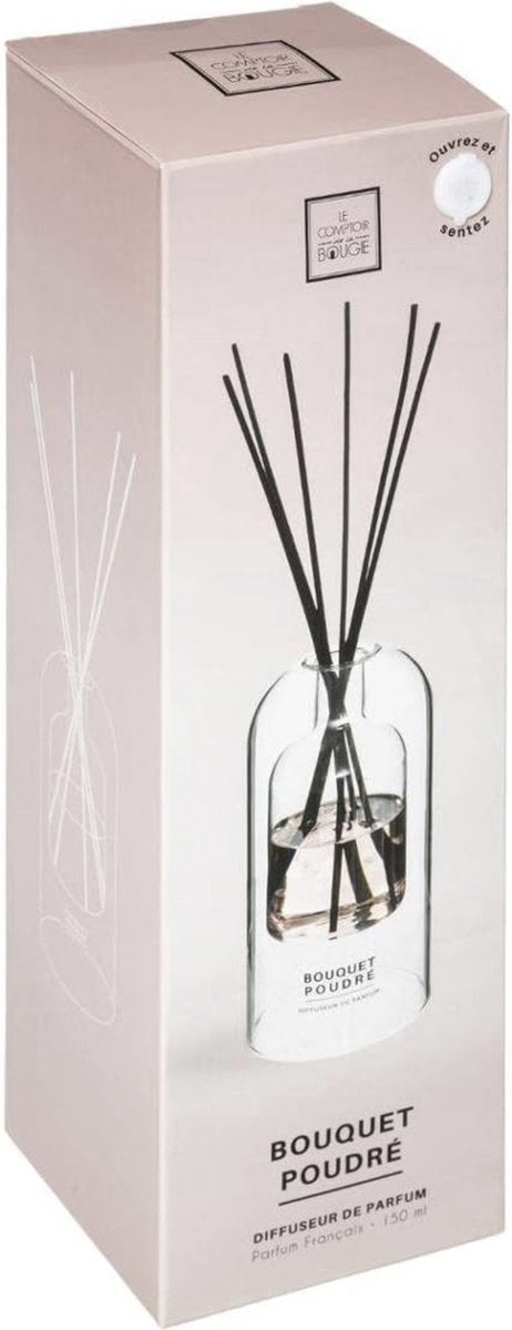 Geurverspreider Ilan 150 ml glas Roze - Jasmijn - Witte Musk