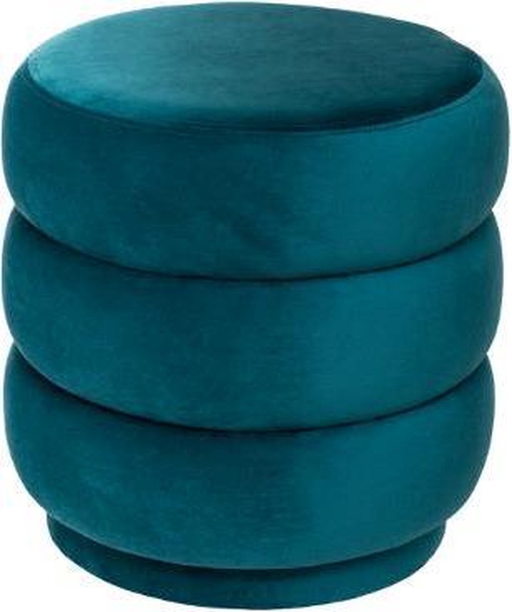 Atmosphera velvet poef Sinan – fluwelen voetsteun, D40 x H40 cm – foto 6