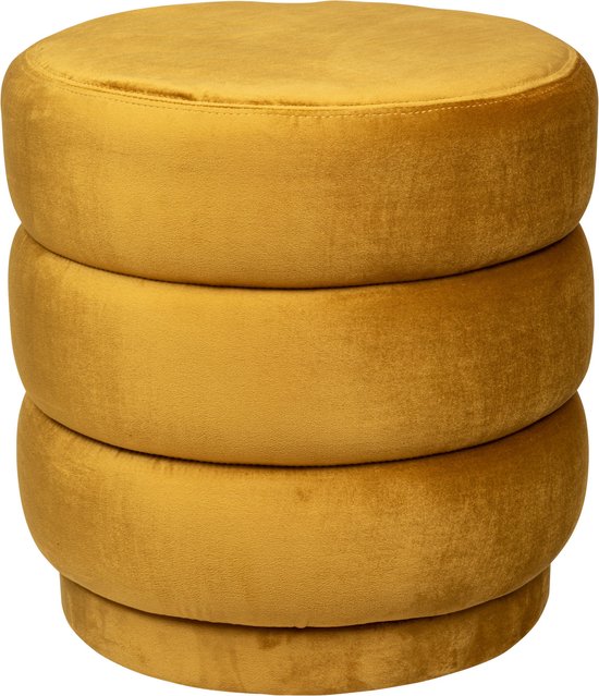 Atmosphera velvet poef Sinan – fluwelen voetsteun, D40 x H40 cm – foto 4