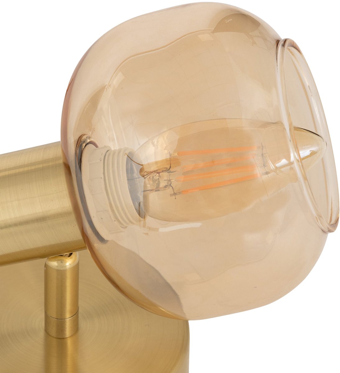 Atmosphera Pilia Wandlamp - 10 x 16 x 10 cm - Goud / Amber