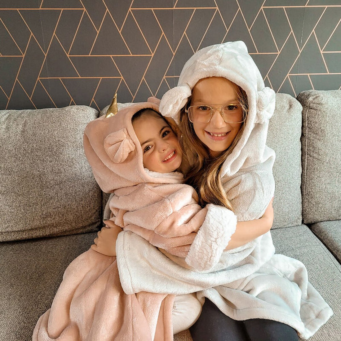 Bear hoodie blanket for kids - Extra soft - Fleece sweater - ONE SIZE - 3 to 10 years