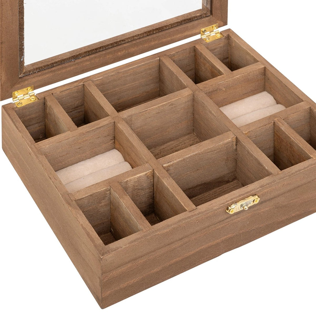 Schmuckkästchen Holz - 13 Fächer