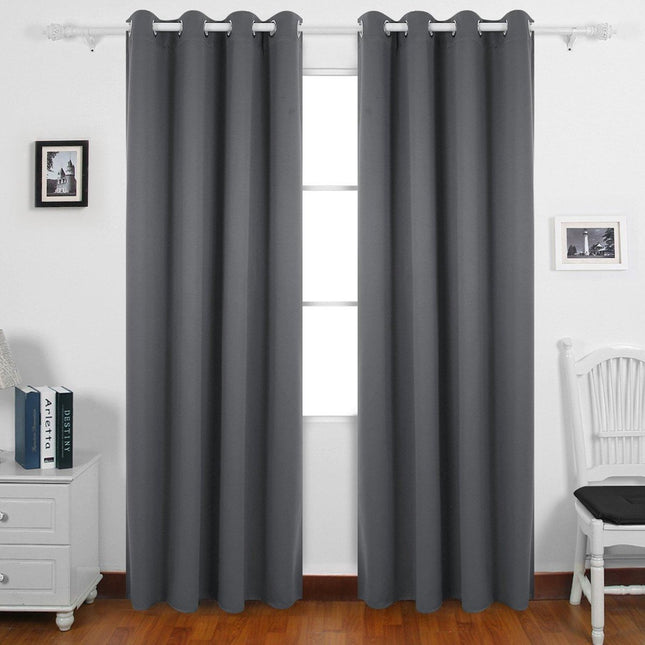 Atmosphera verduisteringsgordijnen grijs, 135 x 240 cm – set van 2 met ringen