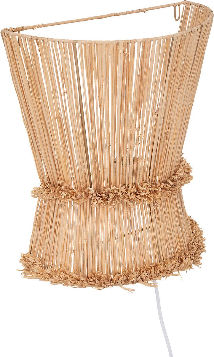 Wandlamp Loa Ø30cm - Raffia - Naturel
