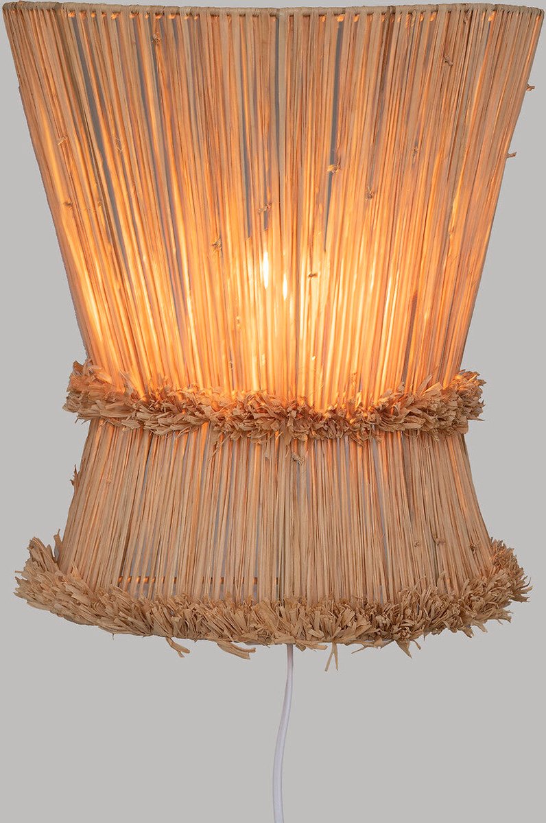 Wandlamp Loa Ø30cm - Raffia - Naturel