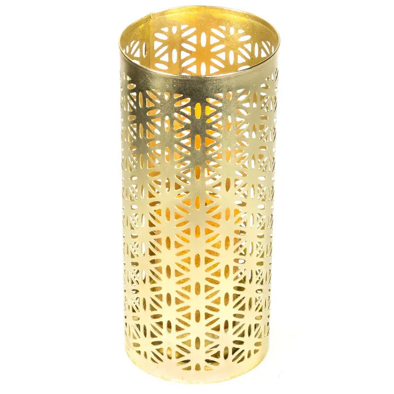 Tea light holder antique style gold-coloured metal 23x10
