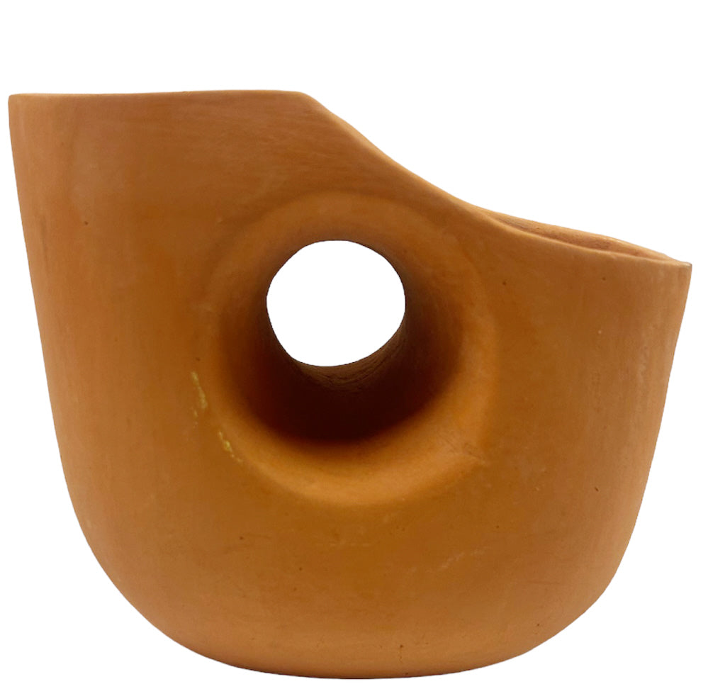 Sculptural terracotta vase