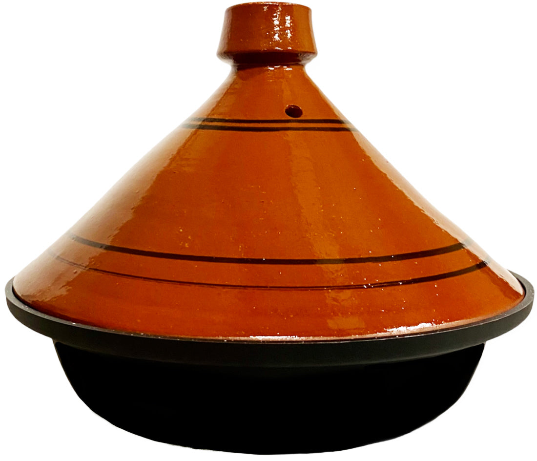 Inductie tajine met aardewerk deksel en gegoten aluminium bodem, Ø 30 cm