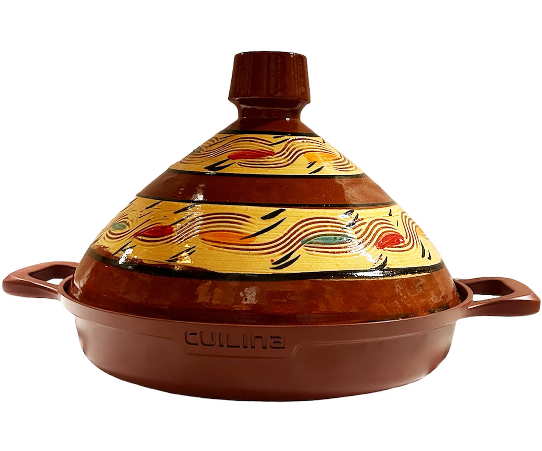 Cuilina | Ourika Tagine Ø30cm - Handmade ceramic lid - Non-stick - Suitable for all stovetops