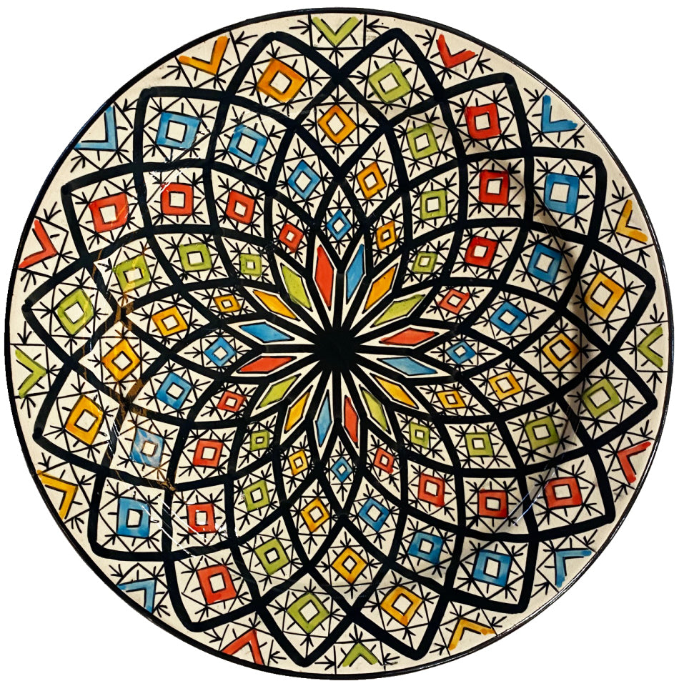 Plat marocain en céramique Ø35